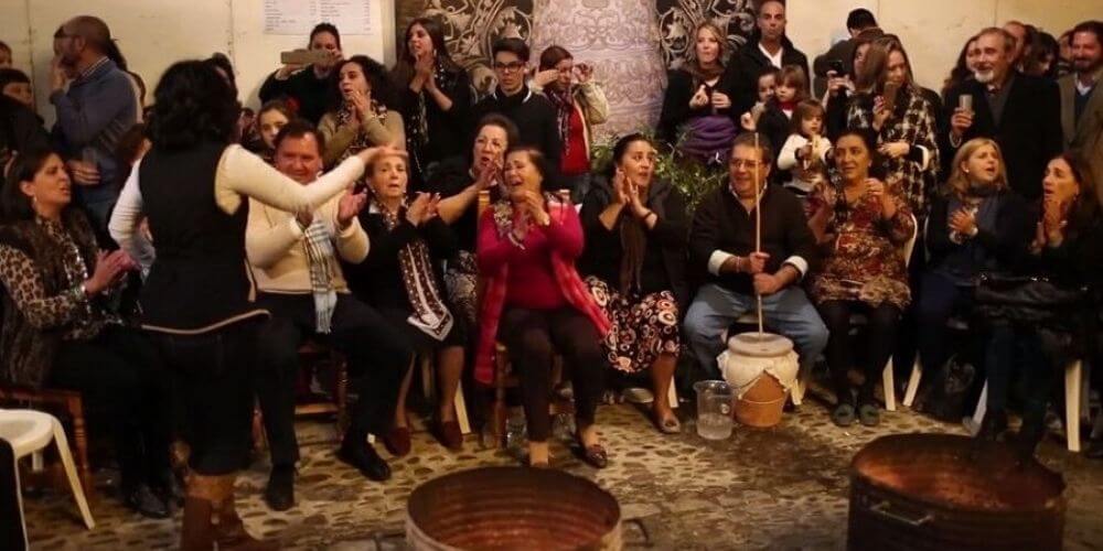 Le zambomba pendant le pont de Décembre 2016 à Cadix